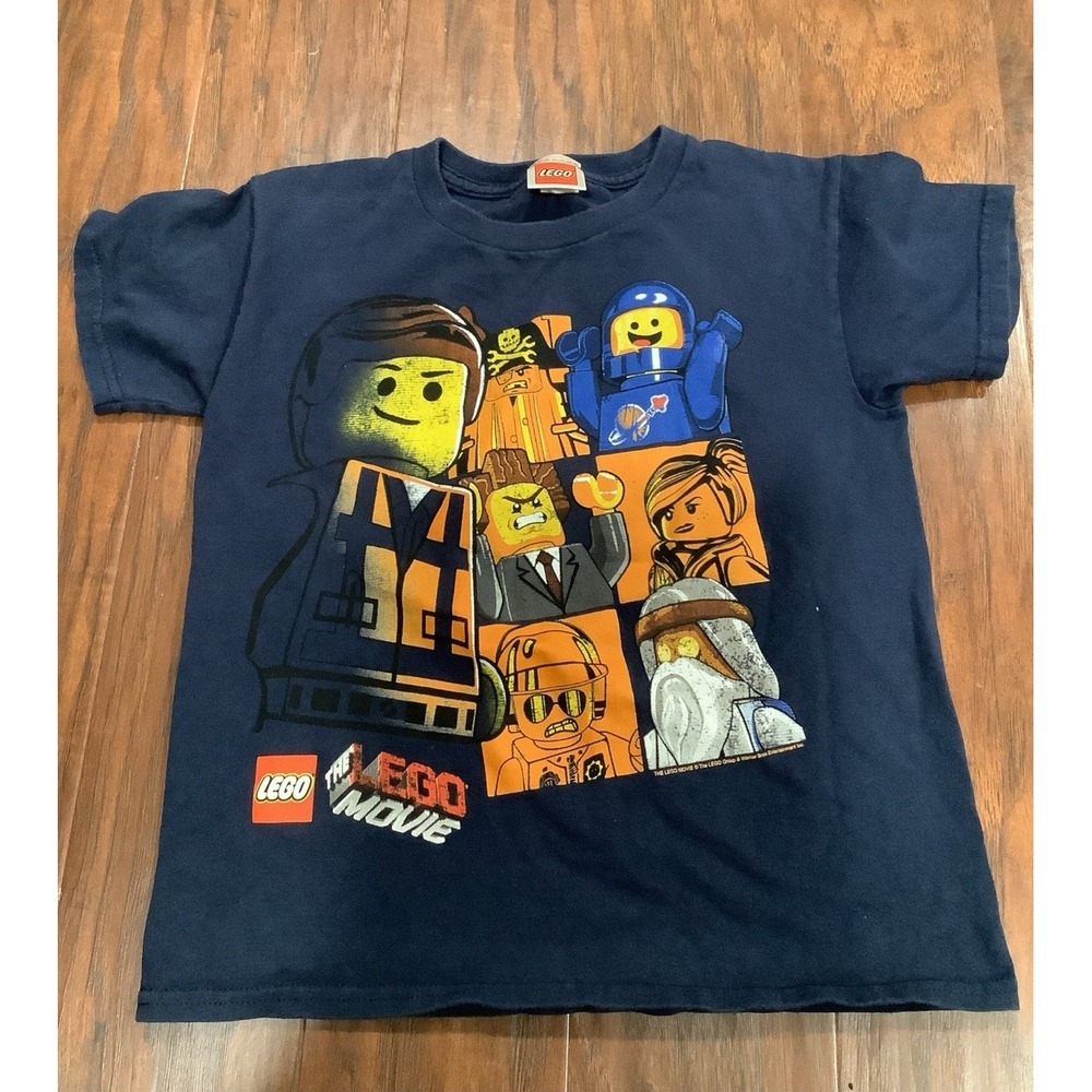 Lego Movie T-Shirt Boys Size M (8) Blue 2014